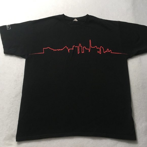 Vintage pulse night club T-Shirt Size Adult XL Las Vegas Black skyline graphic - Picture 8 of 8